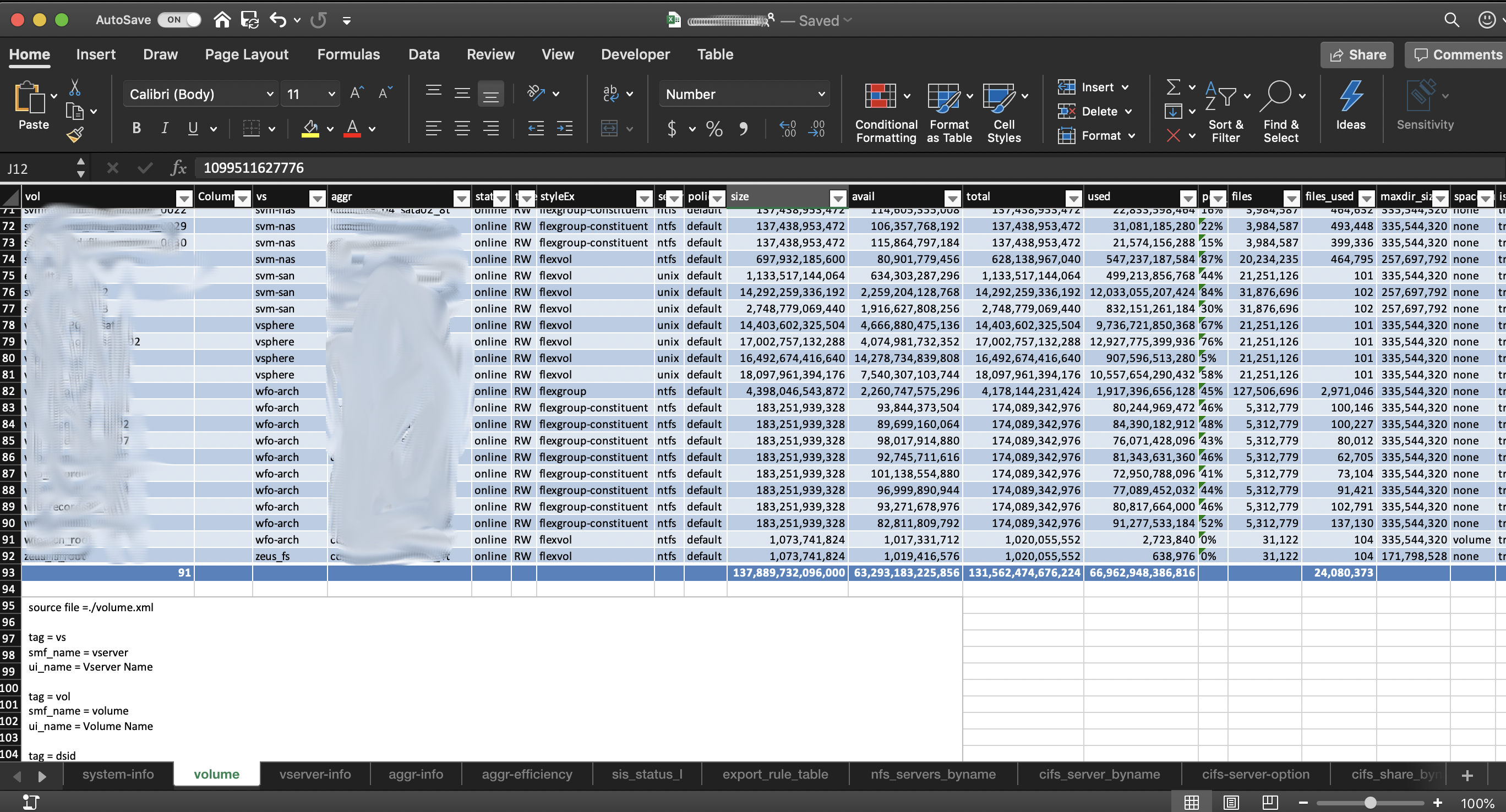 Excel screenshot